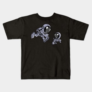 Astronaut and Little Dog Kids T-Shirt